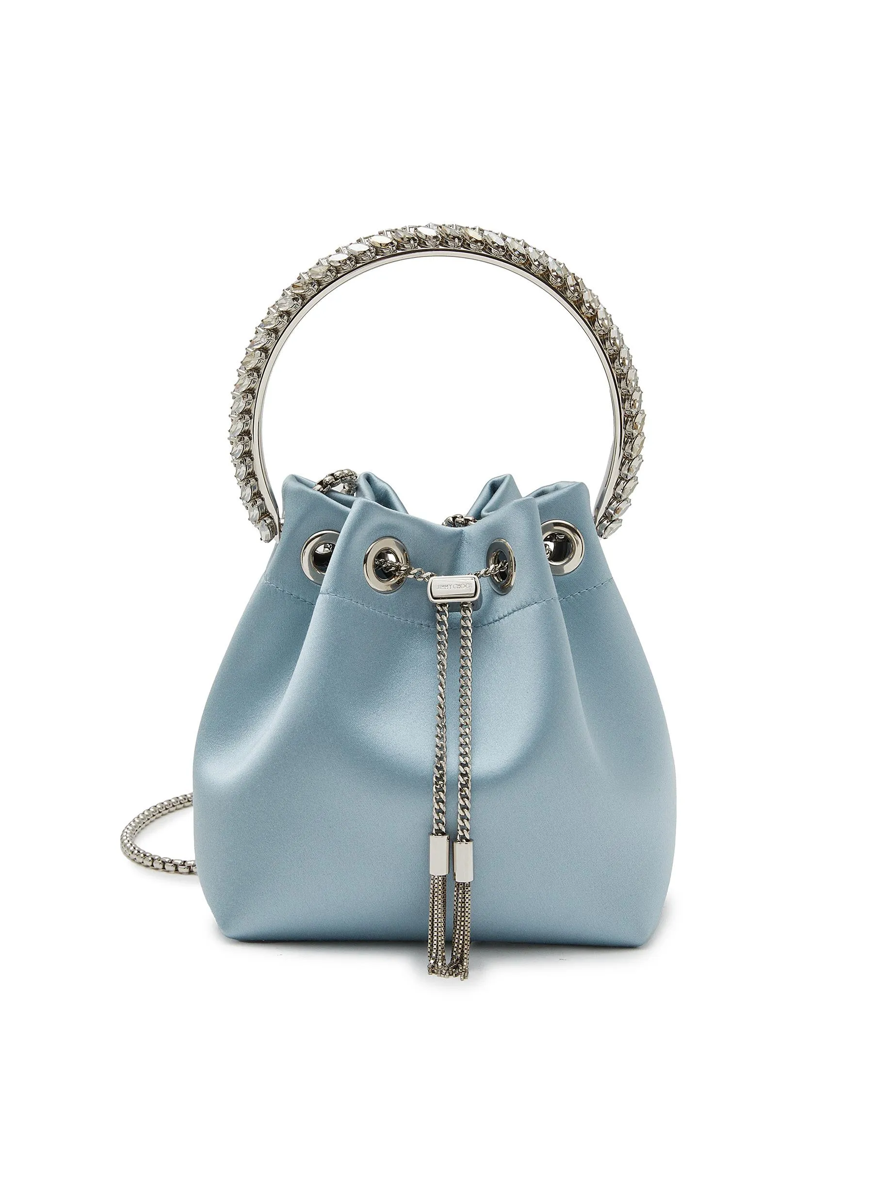 -----------JIMMY CHOO  ---- ------------ ----Bon Bon Satin Bucket Bag --