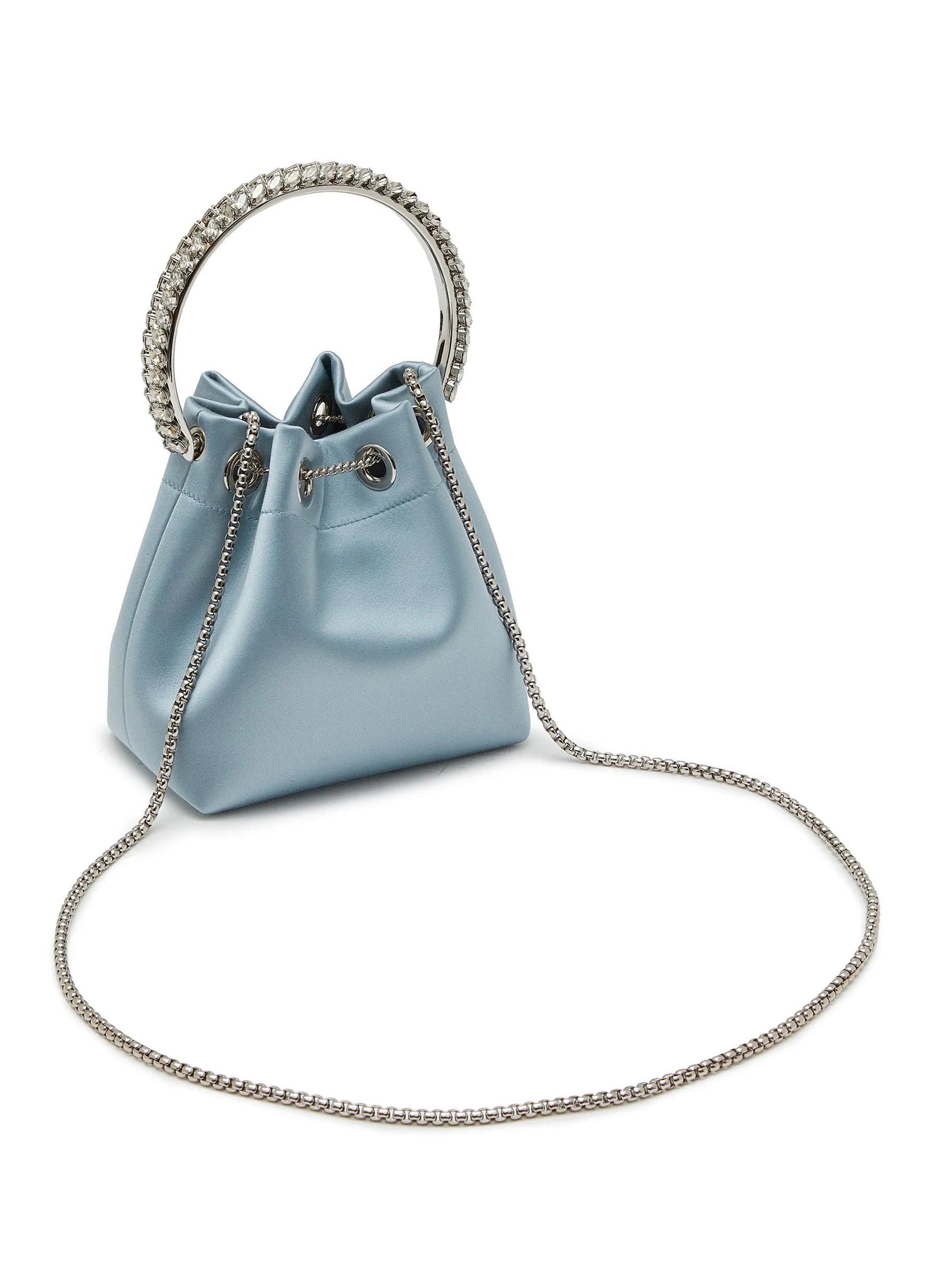 -----------JIMMY CHOO  ---- ------------ ----Bon Bon Satin Bucket Bag --