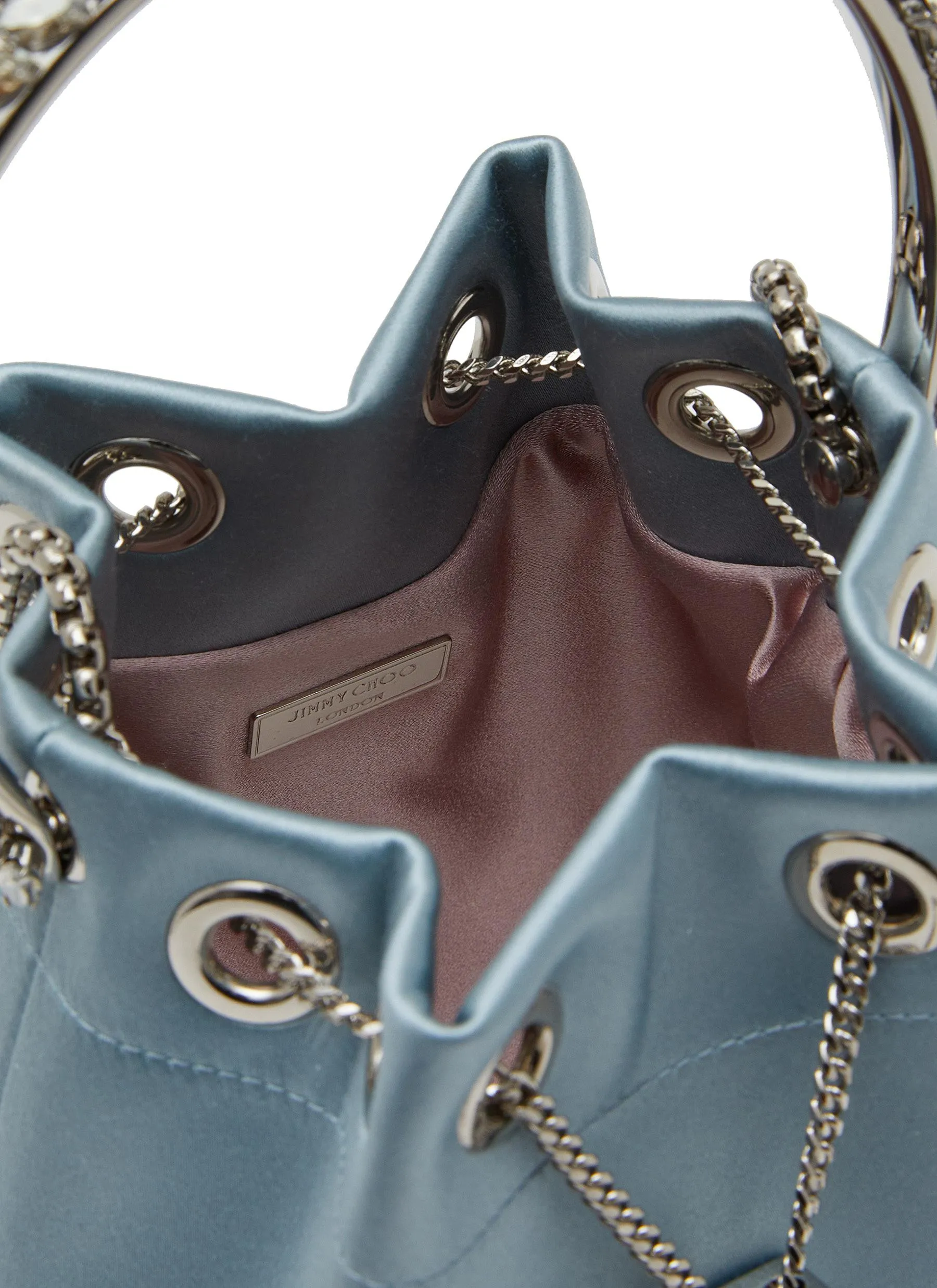 -----------JIMMY CHOO  ---- ------------ ----Bon Bon Satin Bucket Bag --