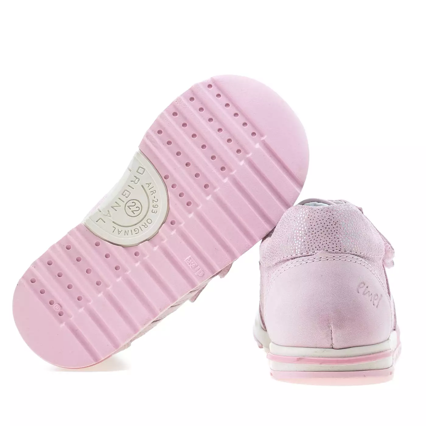 (2333-19) Emel light pink Velcro Trainers