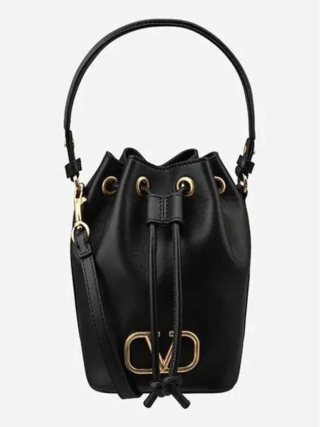 5W2P0Z44 VNL 0NO V logo signature mini bucket bag black 1046553