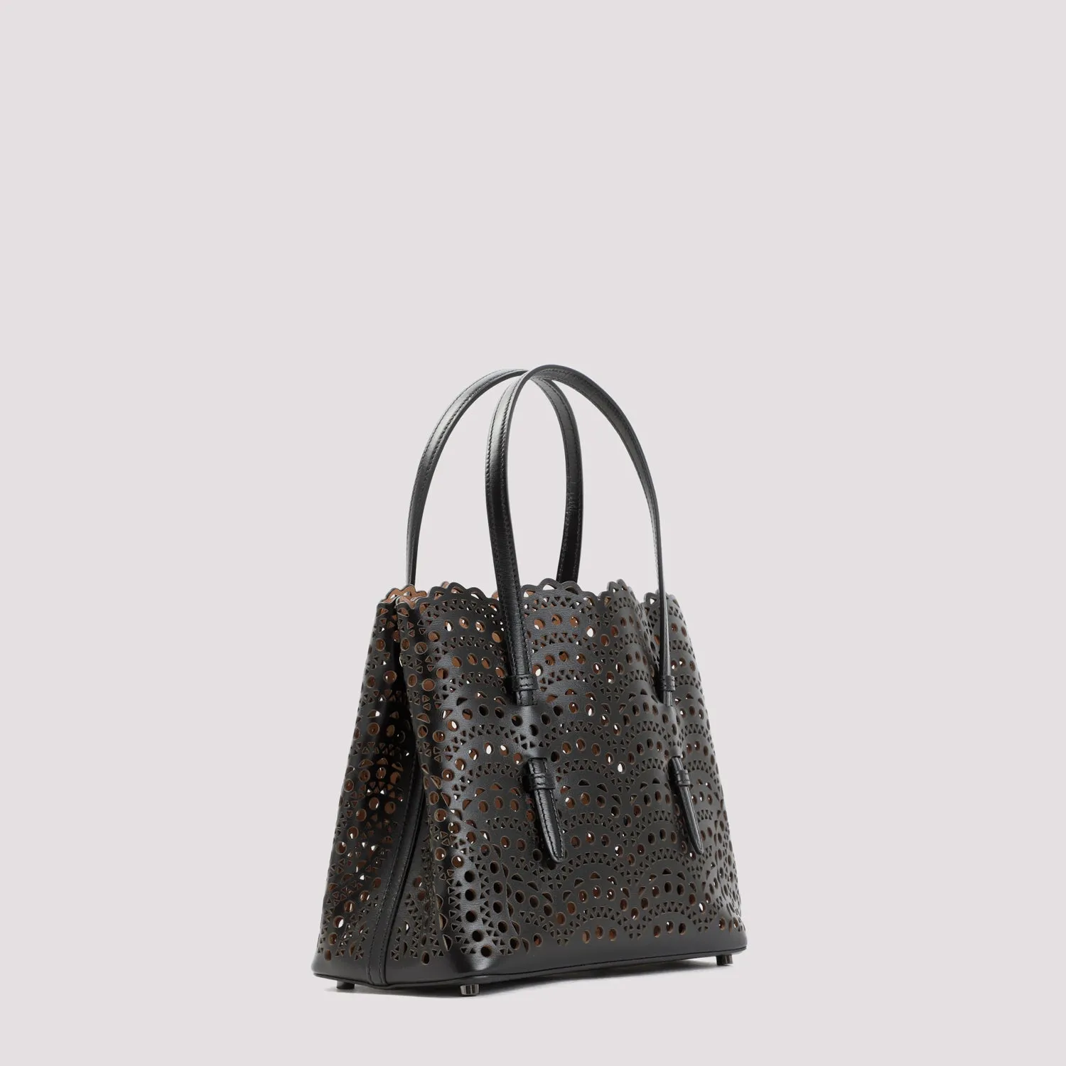 ALAIA Elegant Mini 25 Perforated Leather Handbag