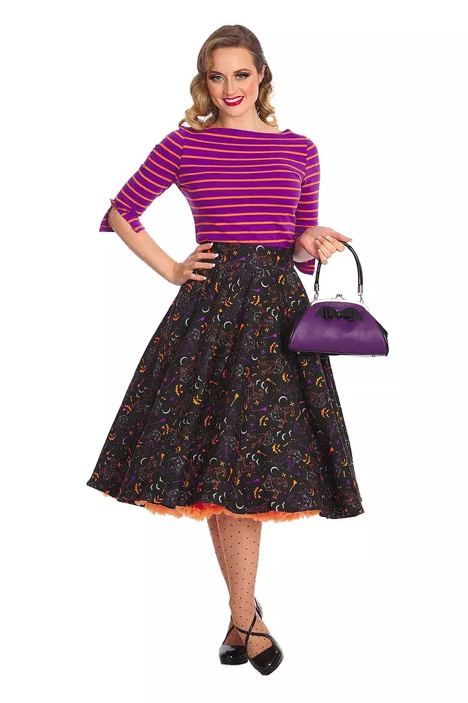 All Hallows Cat Swing Skirt