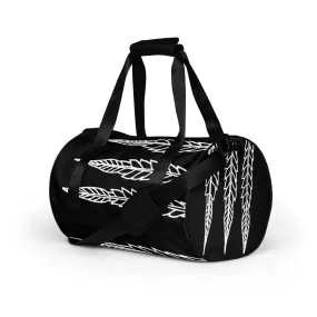 All-over print gym bag – Feathered Leaves