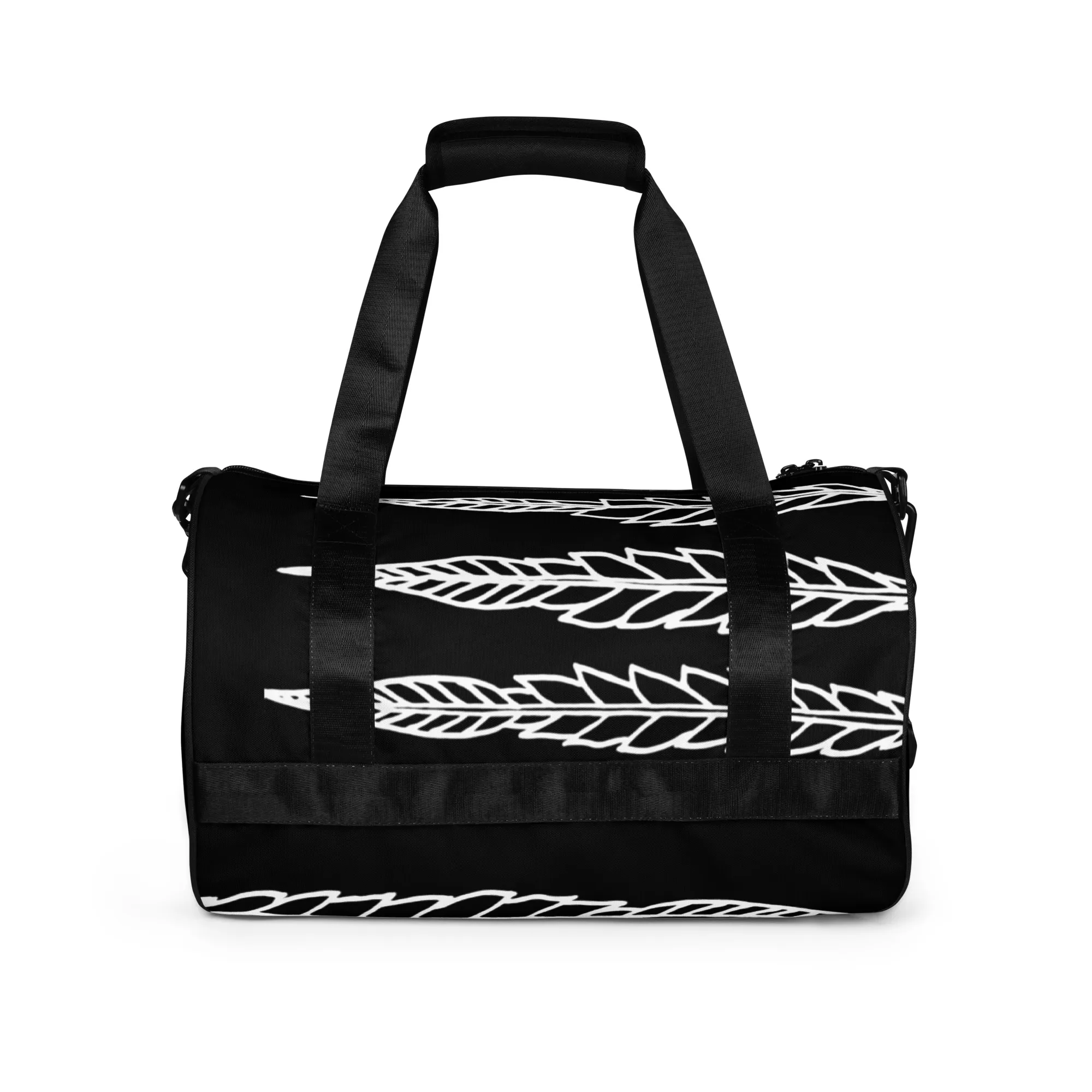 All-over print gym bag – Feathered Leaves