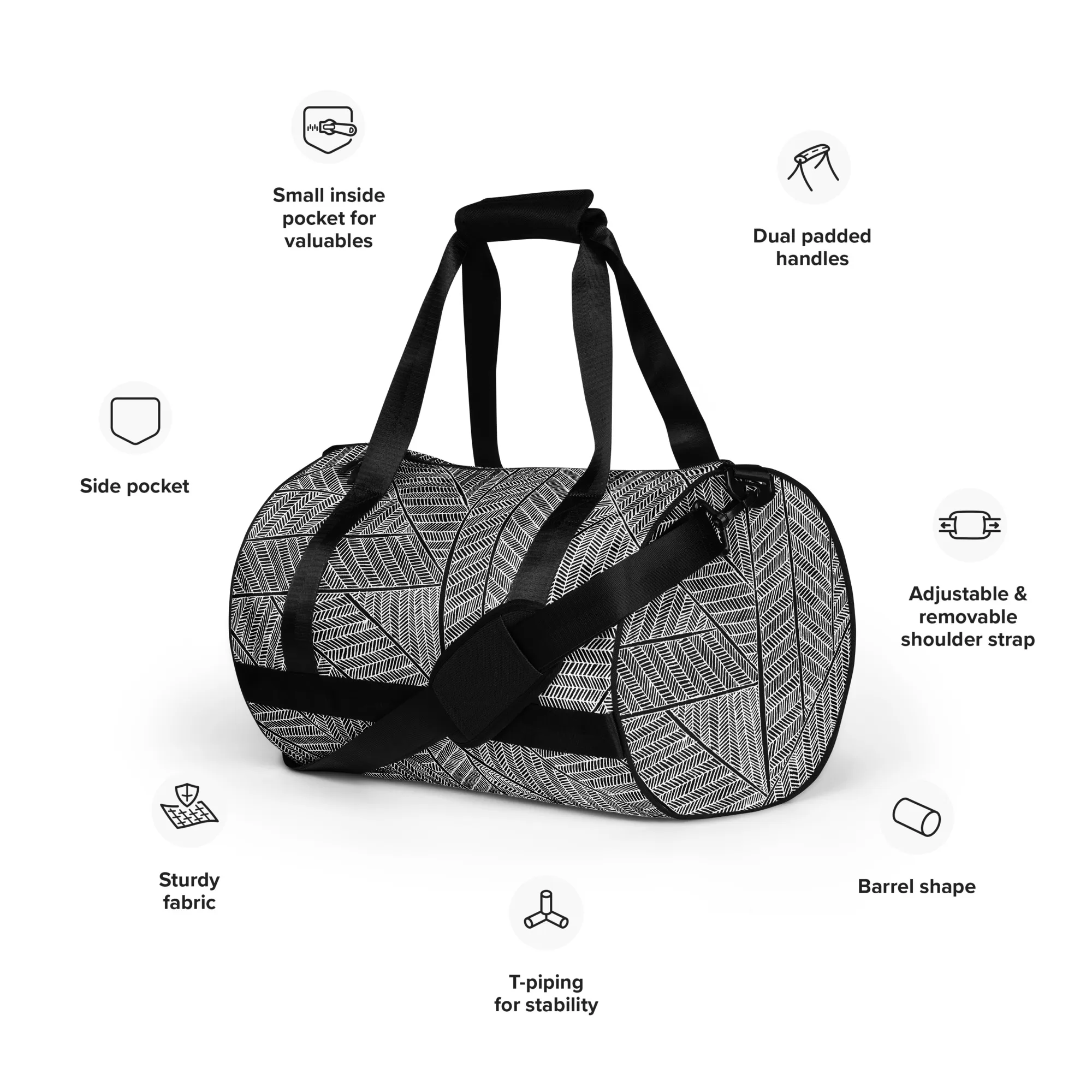 All-over print gym bag – Noor