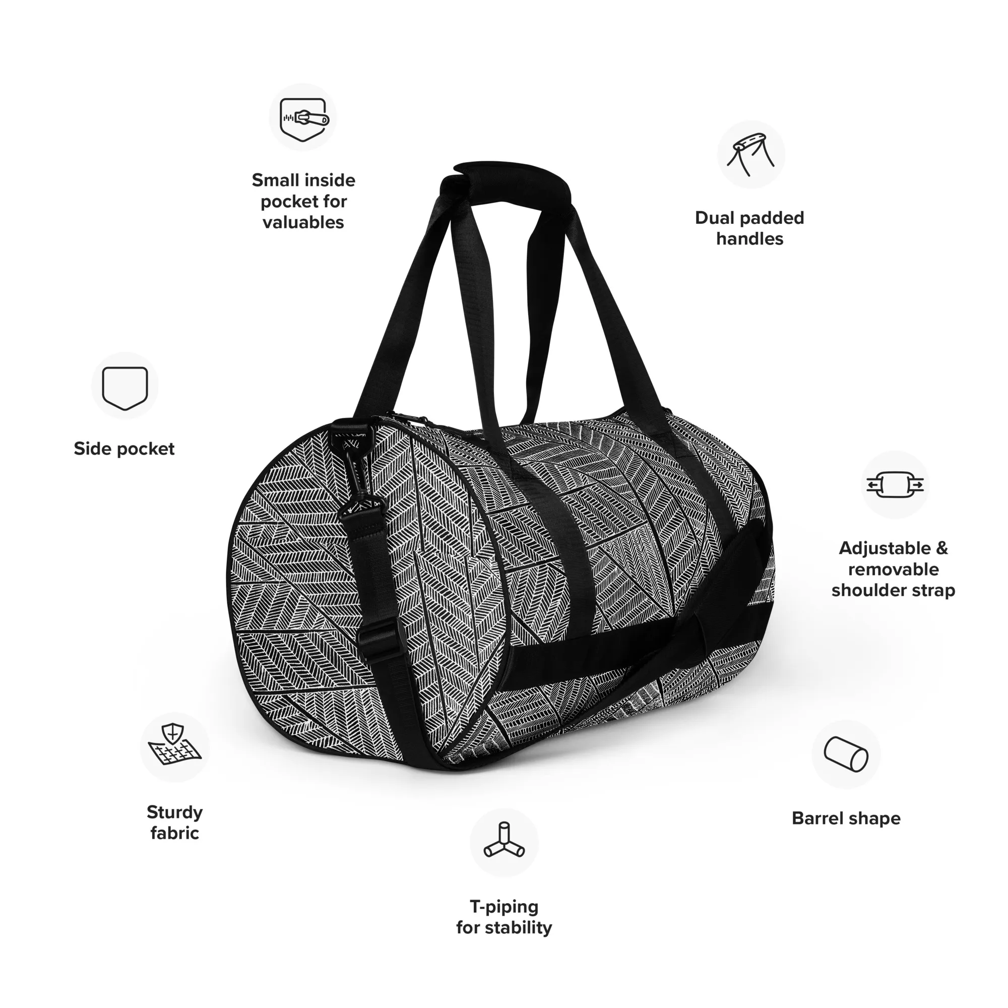 All-over print gym bag – Noor