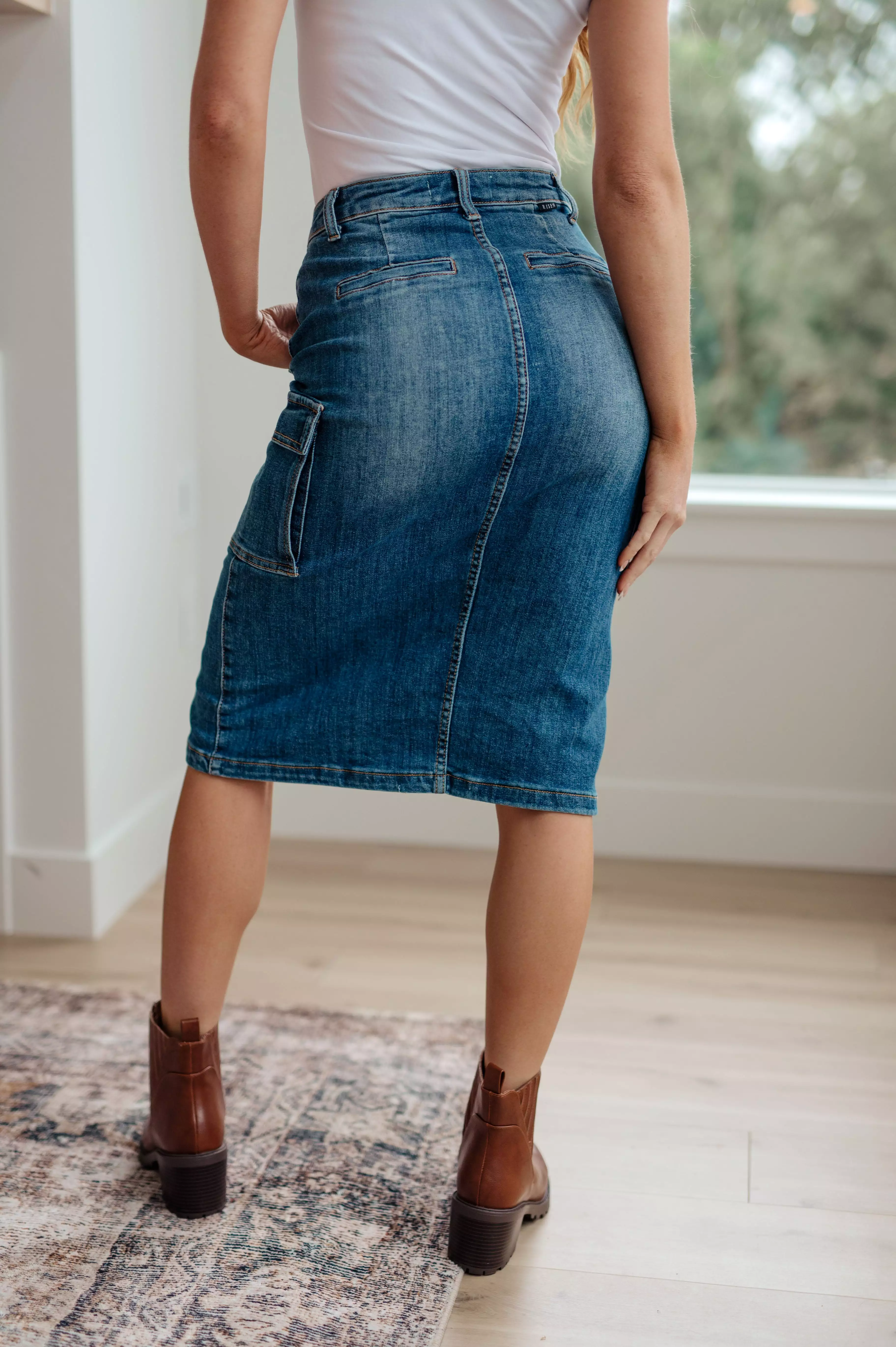 Always Be There Cargo Denim Skirt-- Use the code SPRINGJB for 20% off!