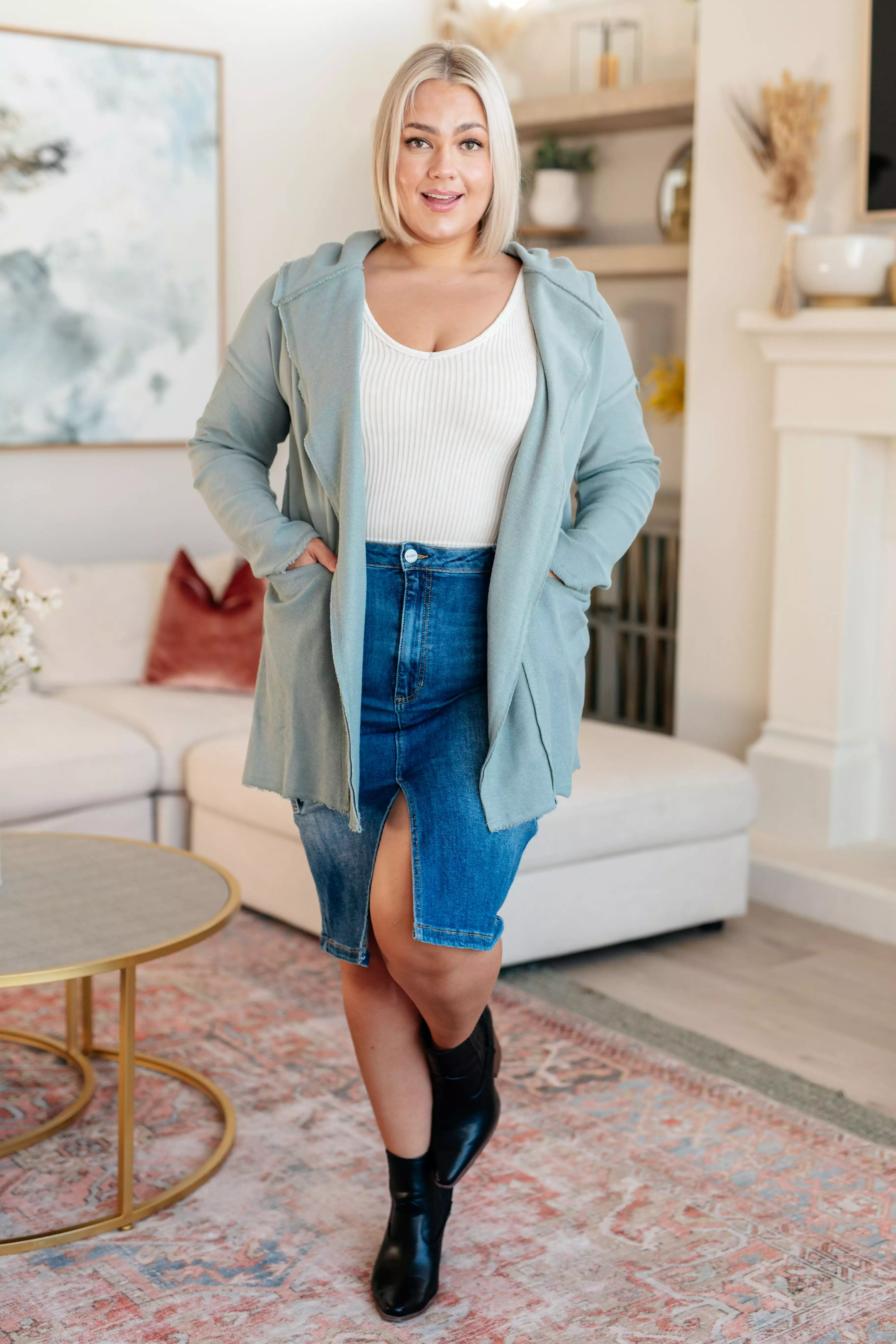 Always Be There Cargo Denim Skirt-- Use the code SPRINGJB for 20% off!