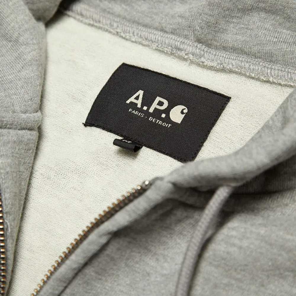 A.P.C. x Carhartt Wool HoodyGrey