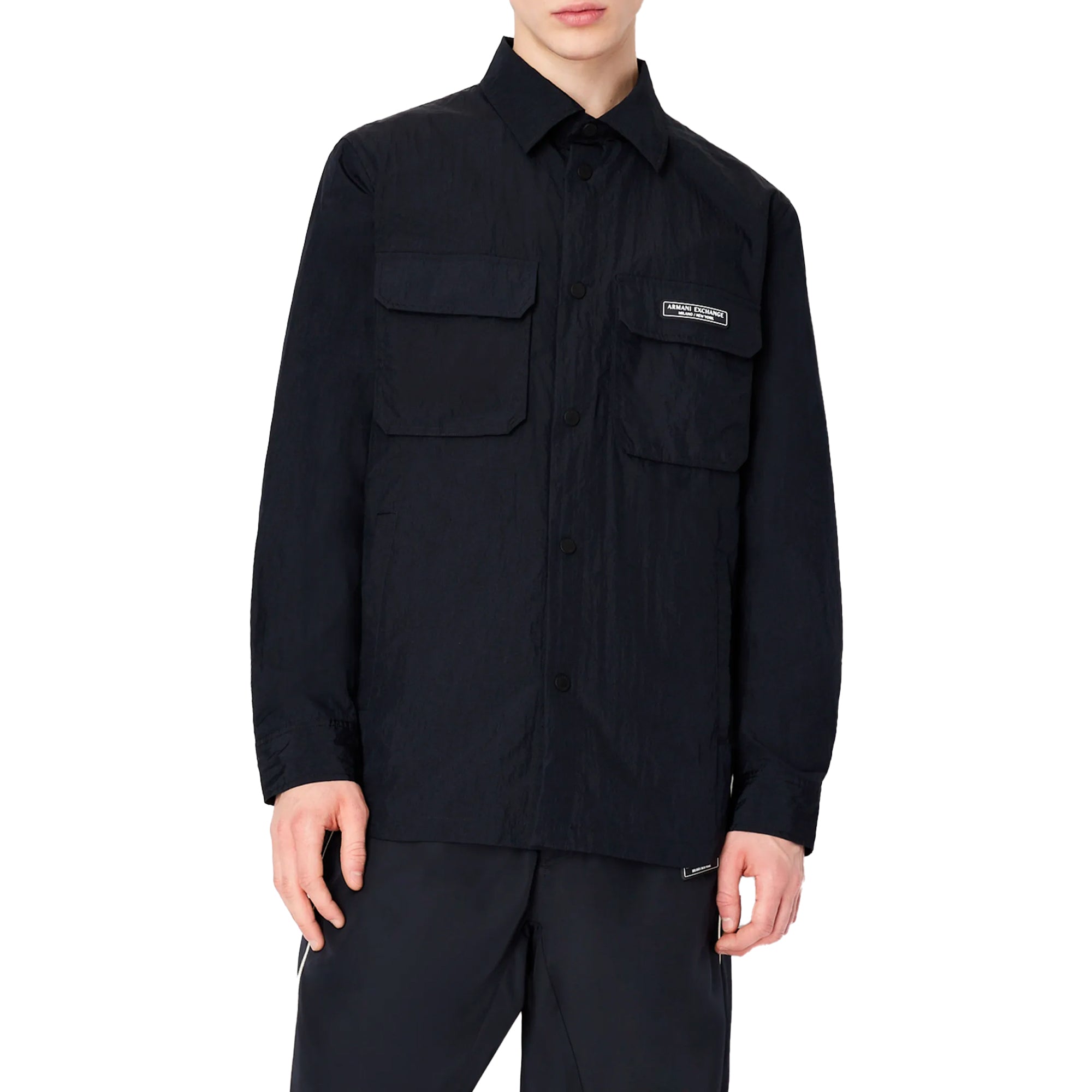 Armani Exchange Technical Nylon Overshirt - Navy