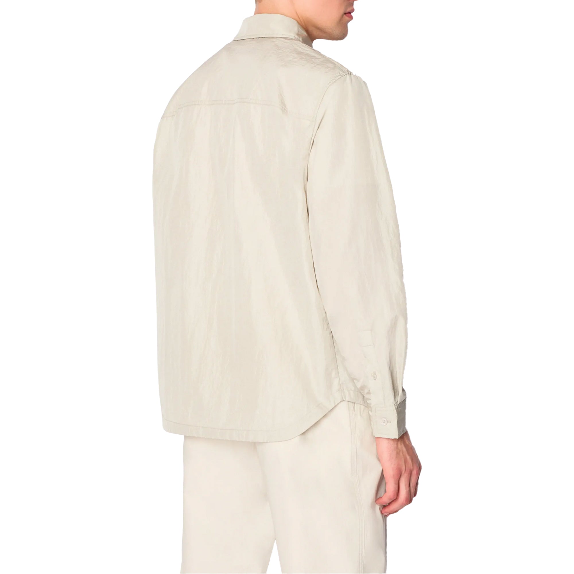 Armani Exchange Technical Nylon Overshirt - White Pepper