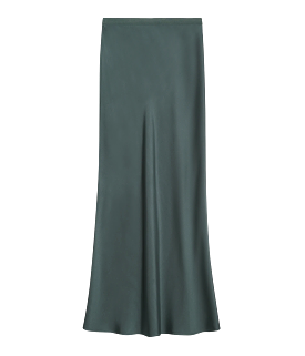 Bar Silk Skirt in Green