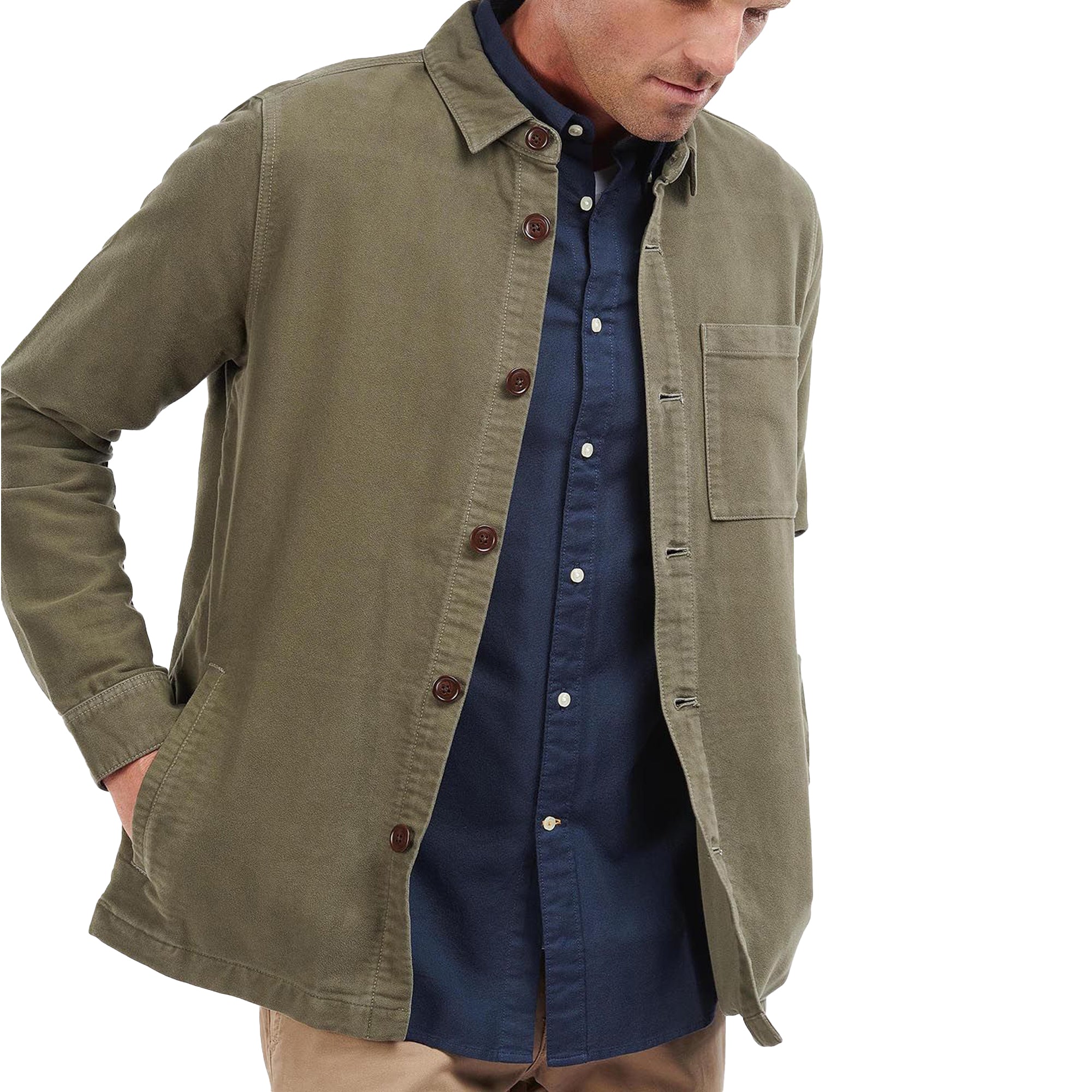 Barbour Moleskin Overshirt - Olive