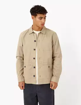 Barbour Newport Overshirt - Washed Stone Beige