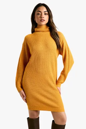 Basic Turtleneck Sweater Dress