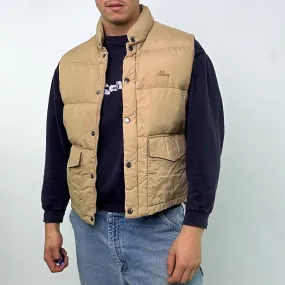 Beige Tan 90s Best Company Puffer Jacket Coat Gilet (M)