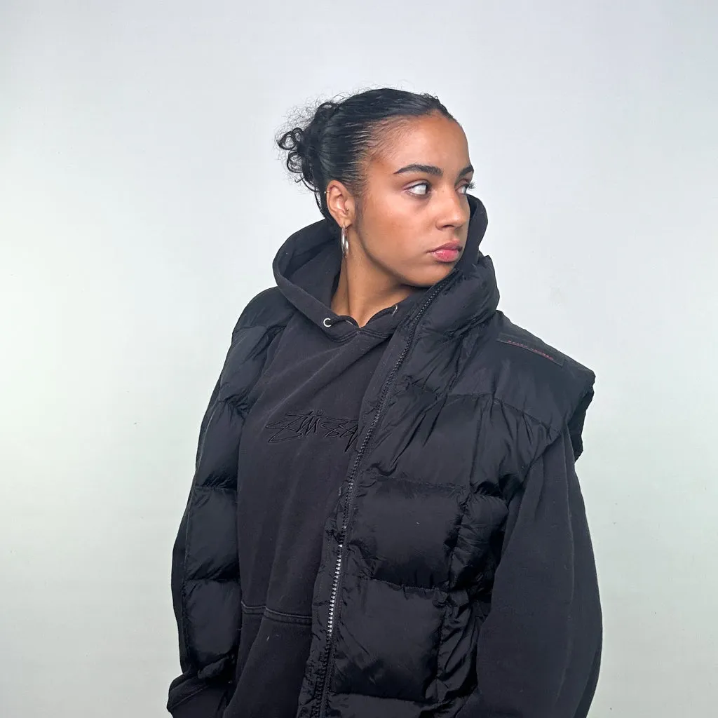 Black 90s Polo Sport Ralph Lauren Puffer Jacket Coat Gilet (L)