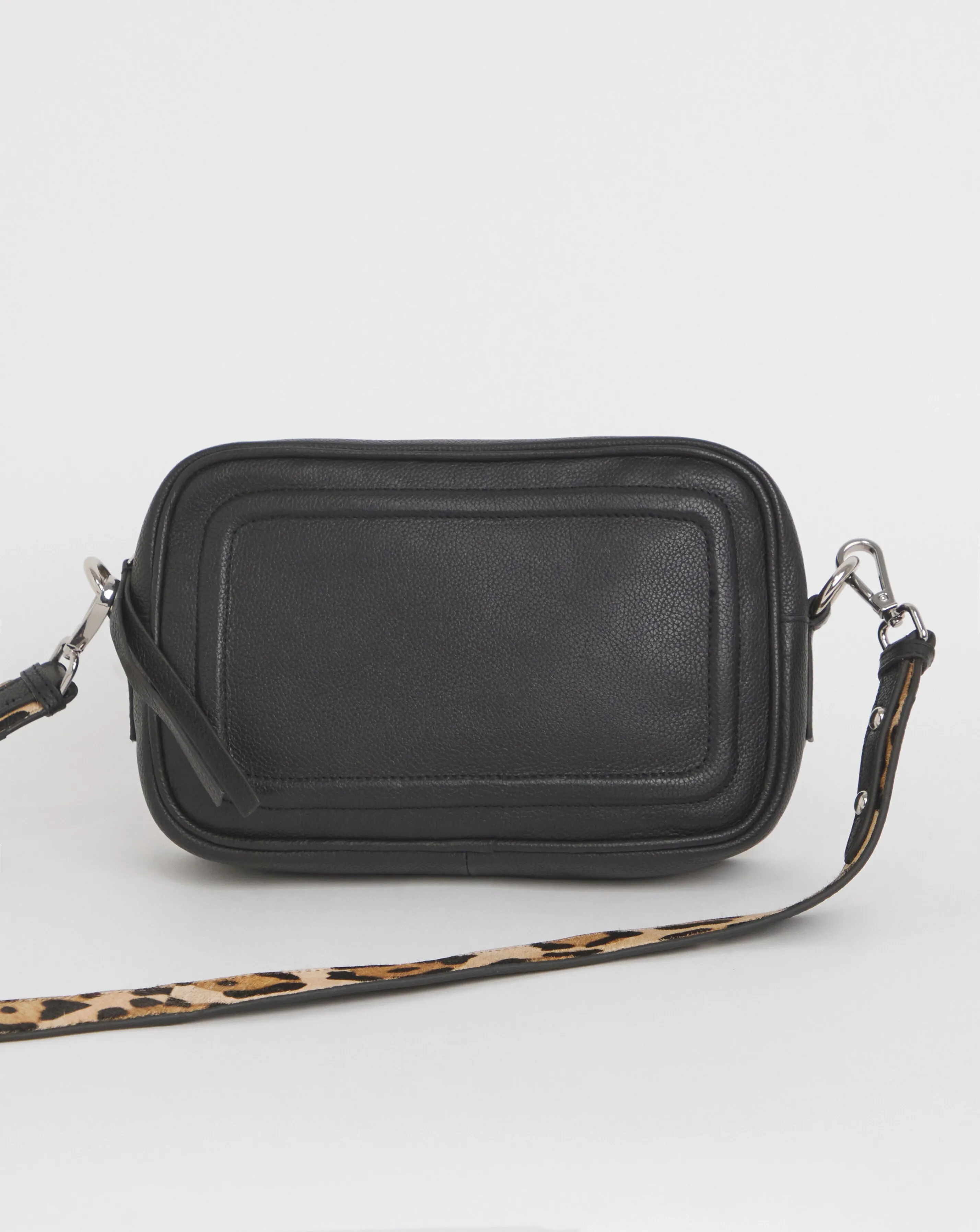 Black Modern Leather Camera Bag | Simply Be