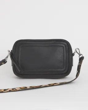 Black Modern Leather Camera Bag | Simply Be