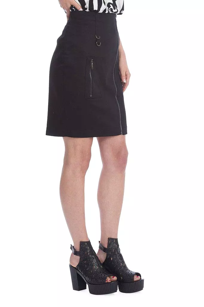 Black Night Zip Skirt