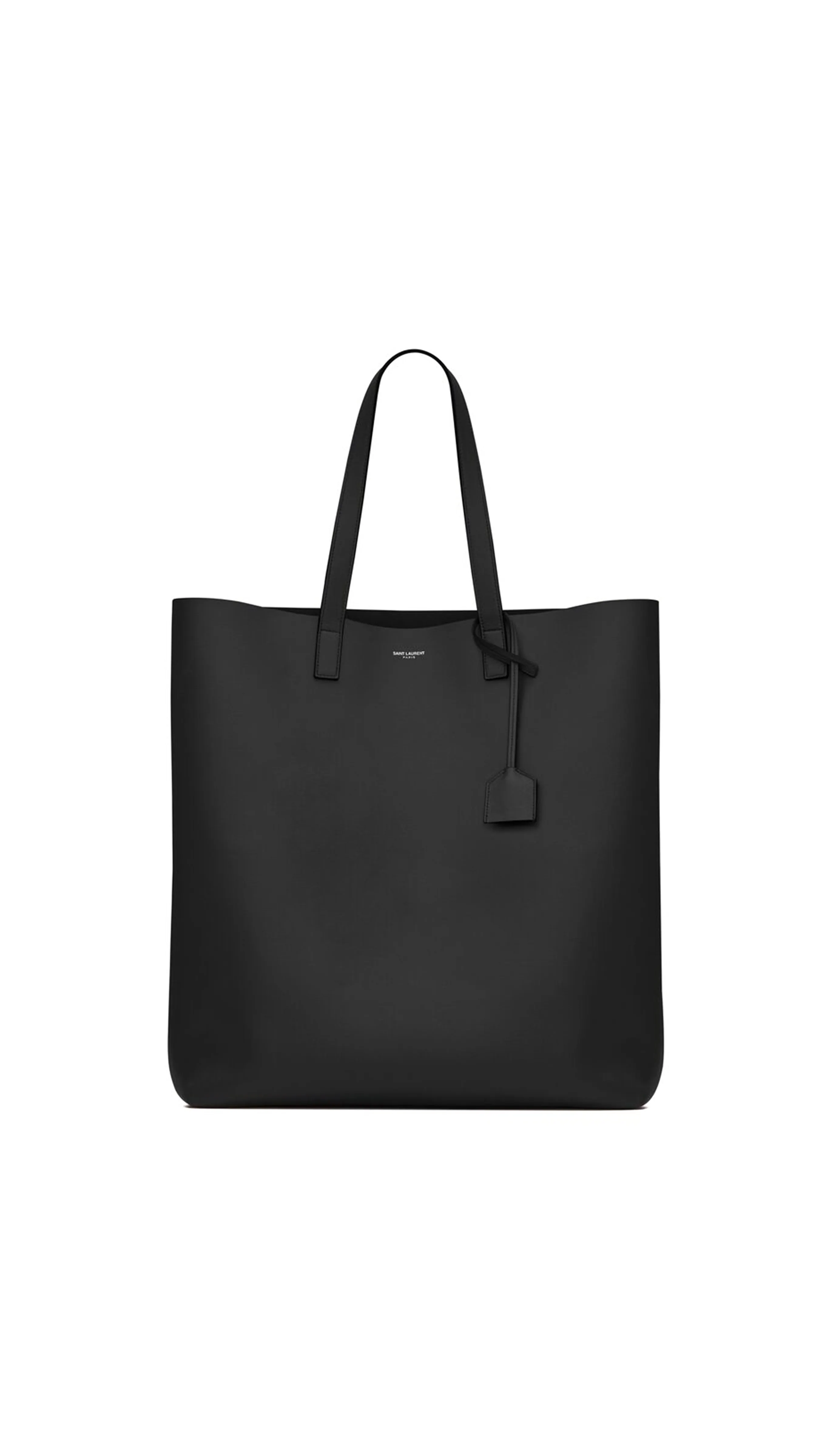 Bold Shopping Bag in Soft Leather - Black