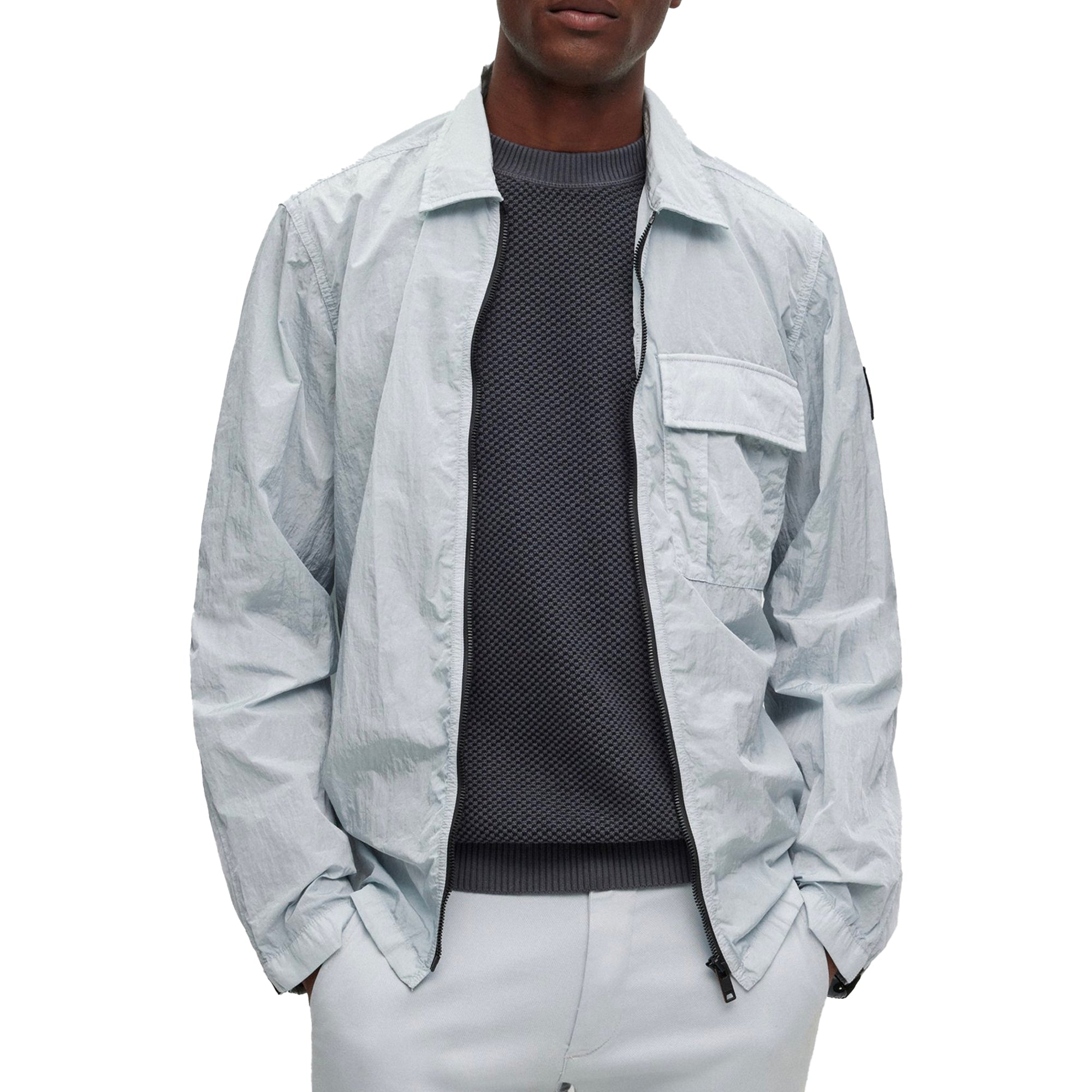 Boss Loony Shell Overshirt - Light Grey