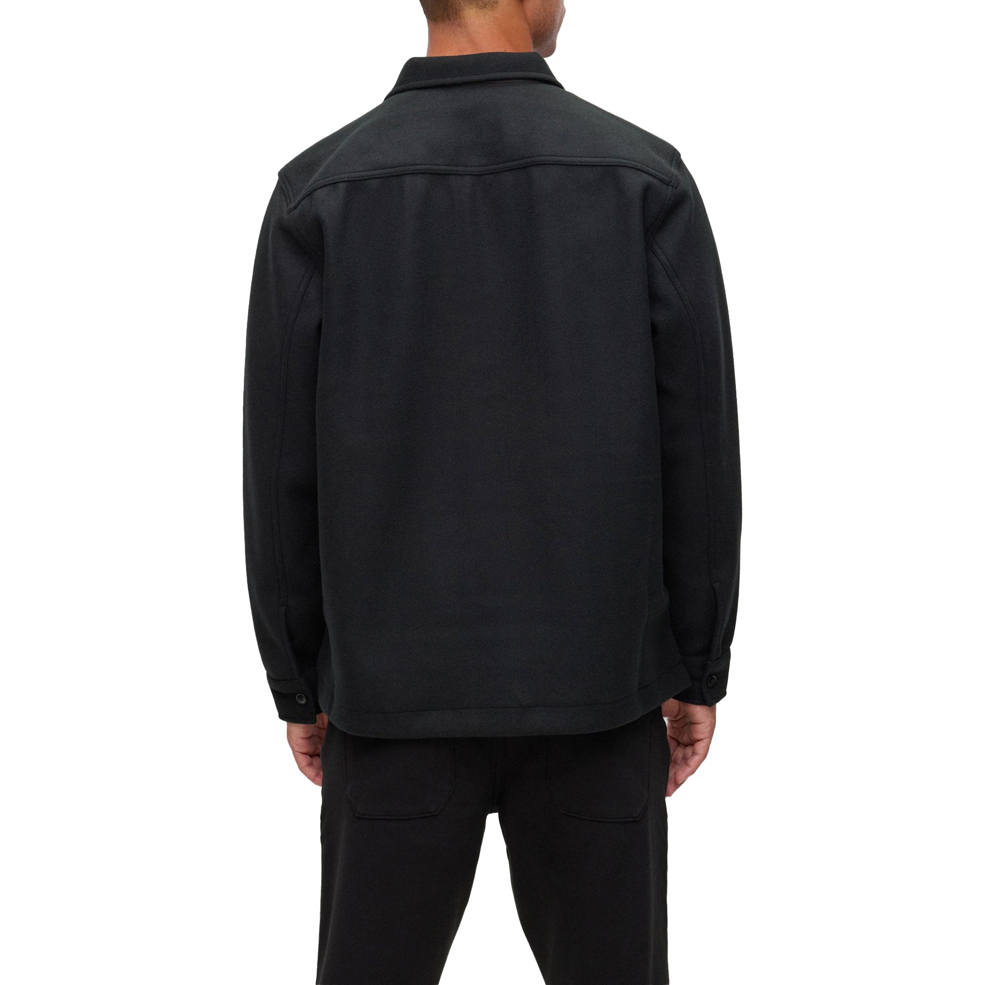 Boss Lovvo Fleece Pile Overshirt - Black