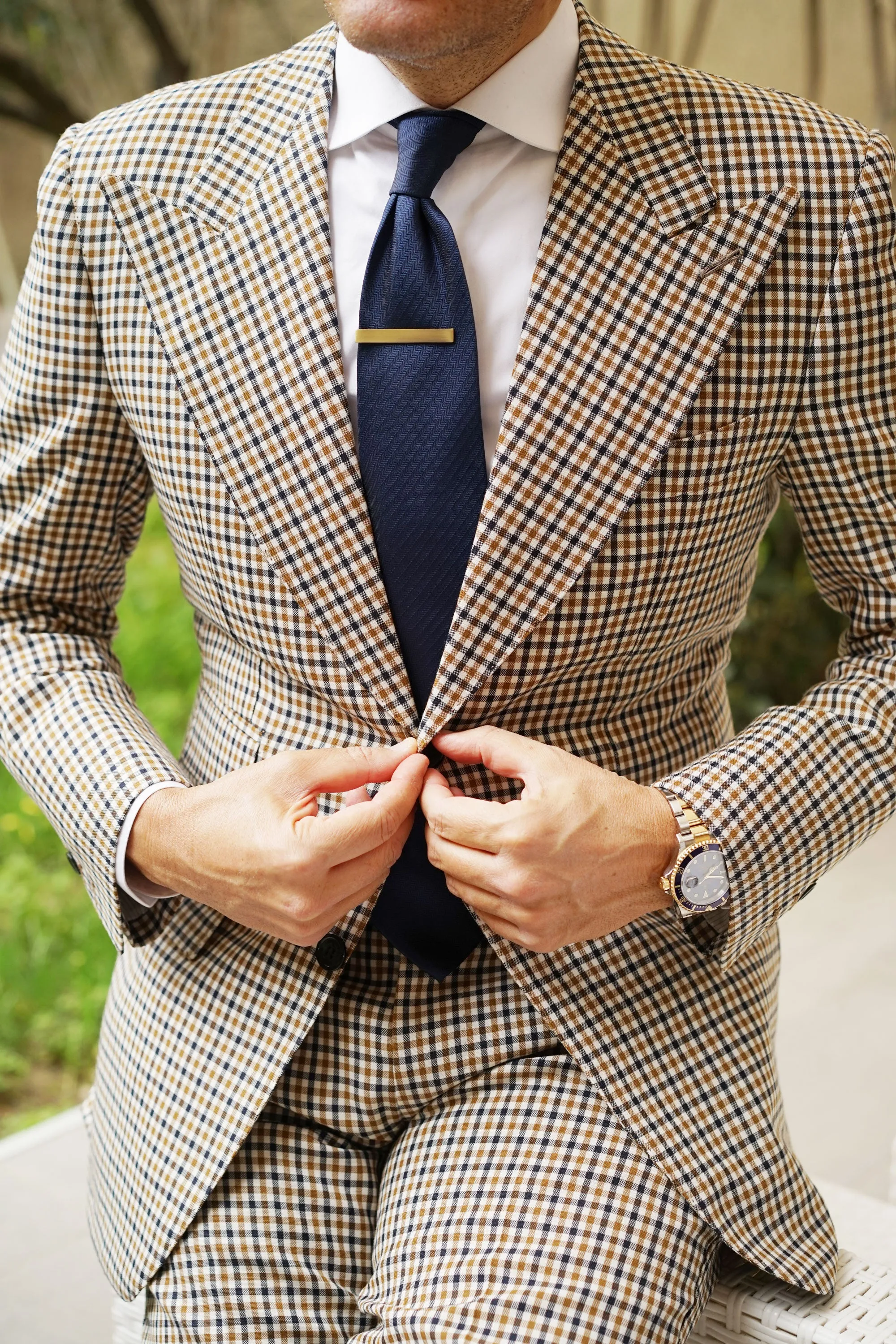 Brushed Brass Tie Bar