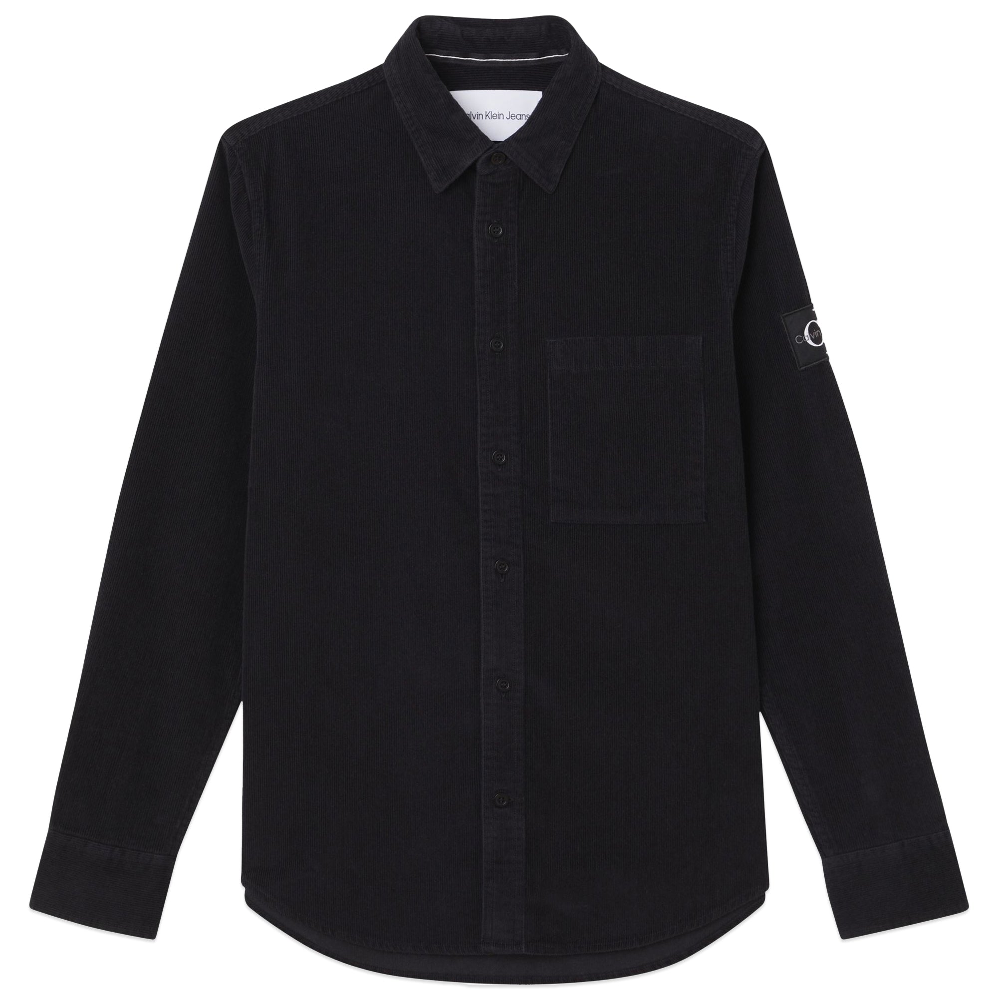 Calvin Klein Monogram Logo Badge Corduroy Overshirt - Black