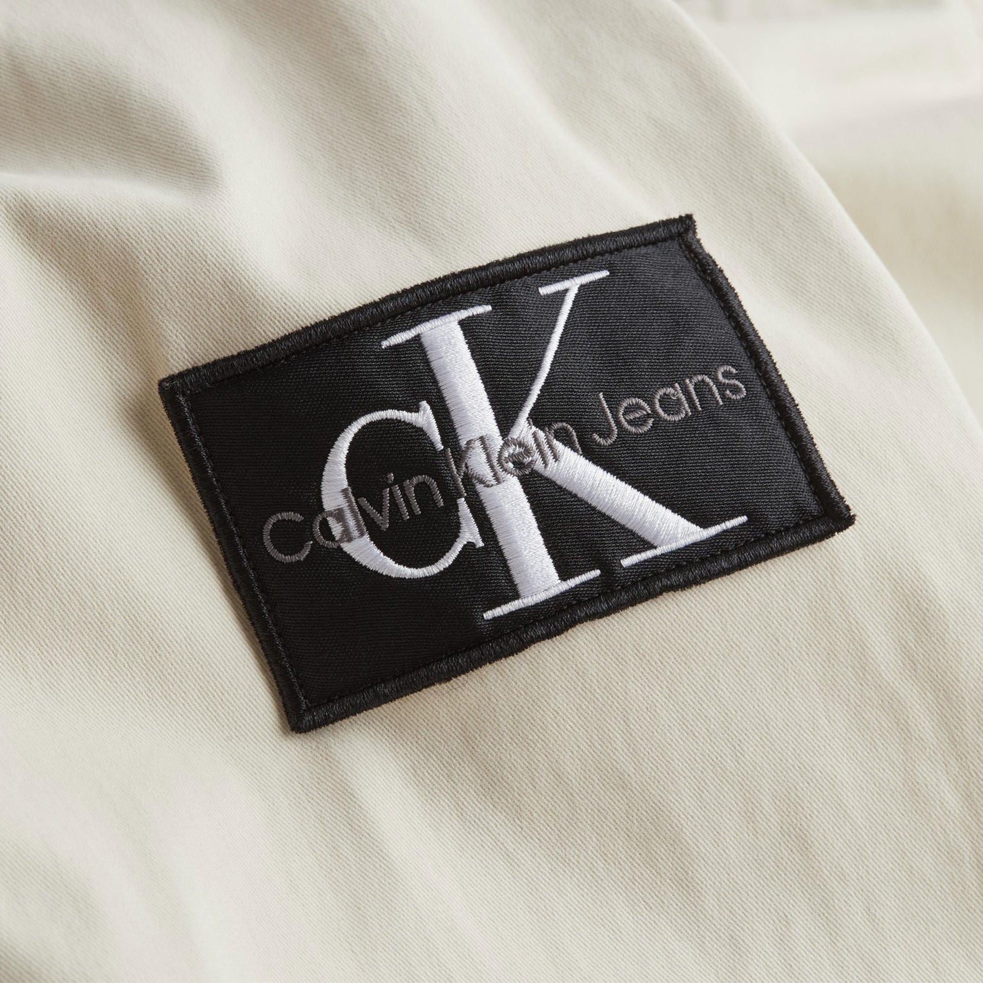 Calvin Klein Monogram Logo Relaxed Overshirt - Eggshell