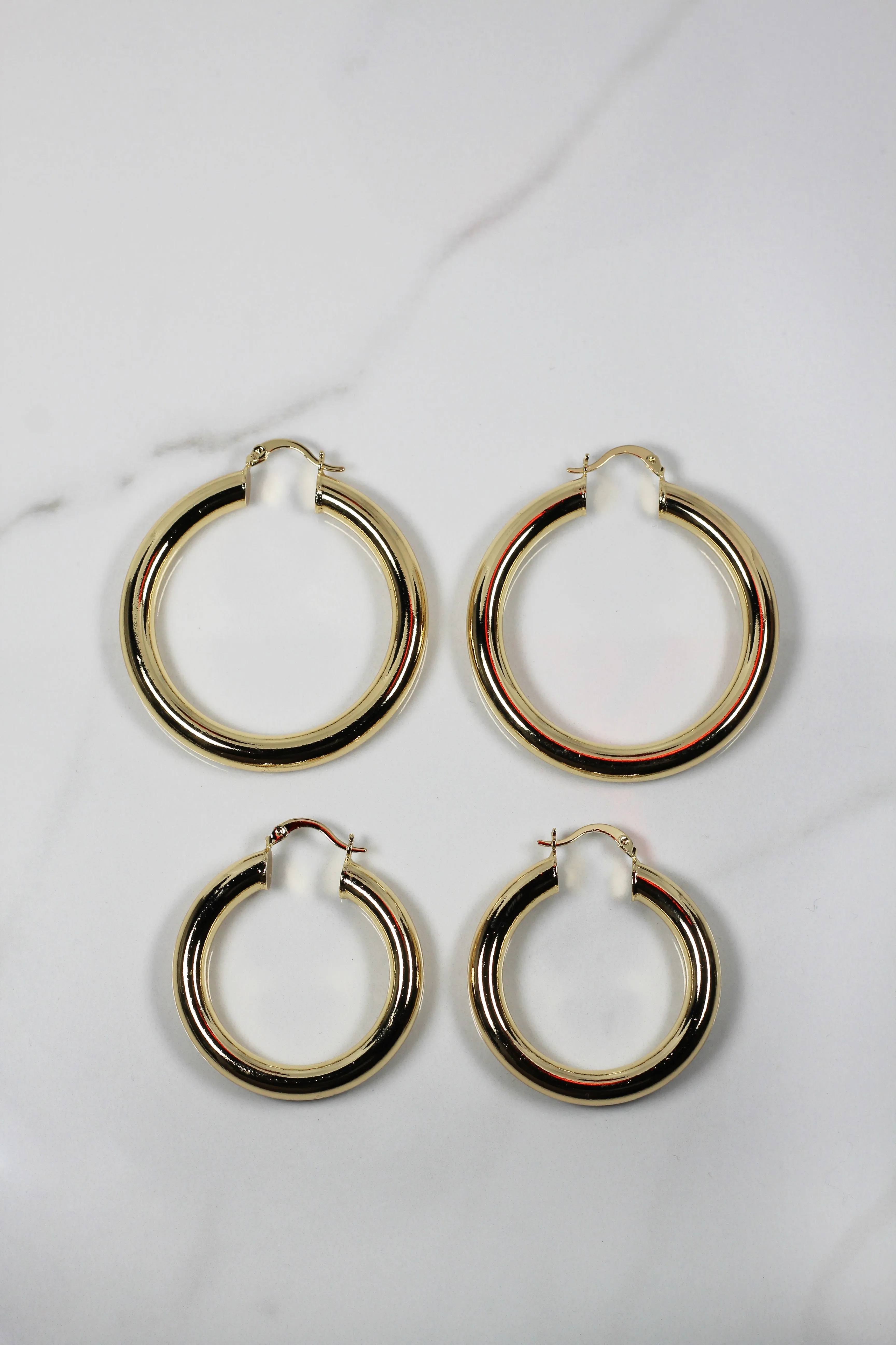 Classic Gold Hoops