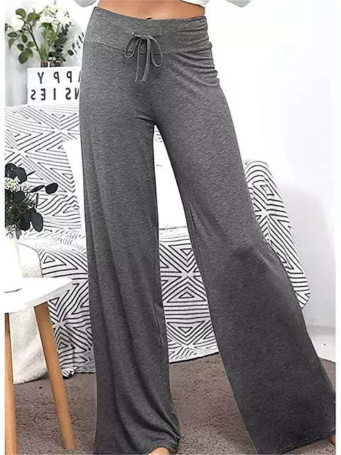 Comfortable Cotton Lounge Pants for Women in Elegant Black and Wine