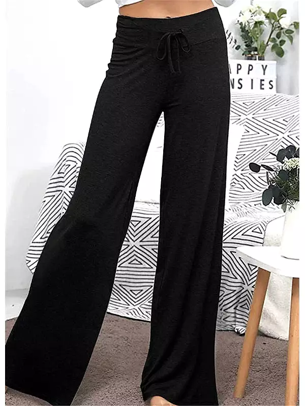 Comfortable Cotton Lounge Pants for Women in Elegant Black and Wine