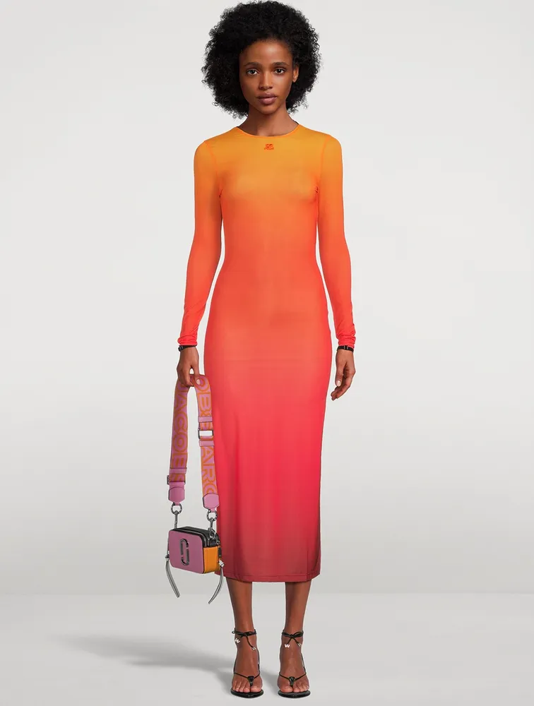 COURRÈGES Backless Gradient Midi Dress