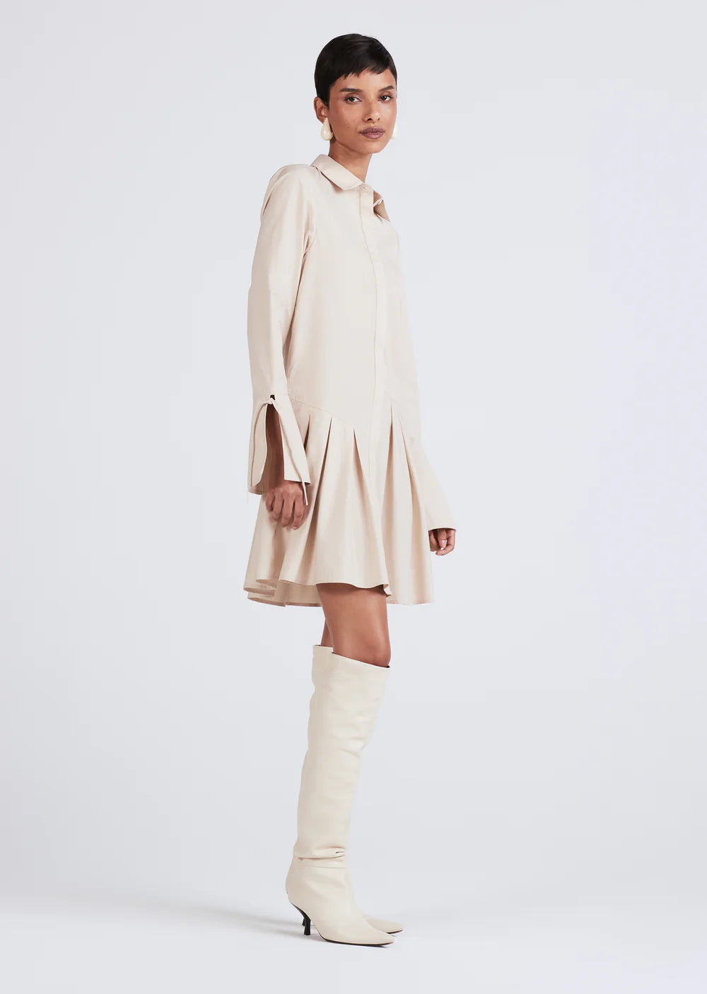 Derek Lam 10 Crosby Andrea Long Sleeve Mini Shirtdress