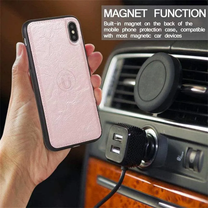 Detachable Flip Folio Zipper Purse Phone Case for iPhone Xs Max