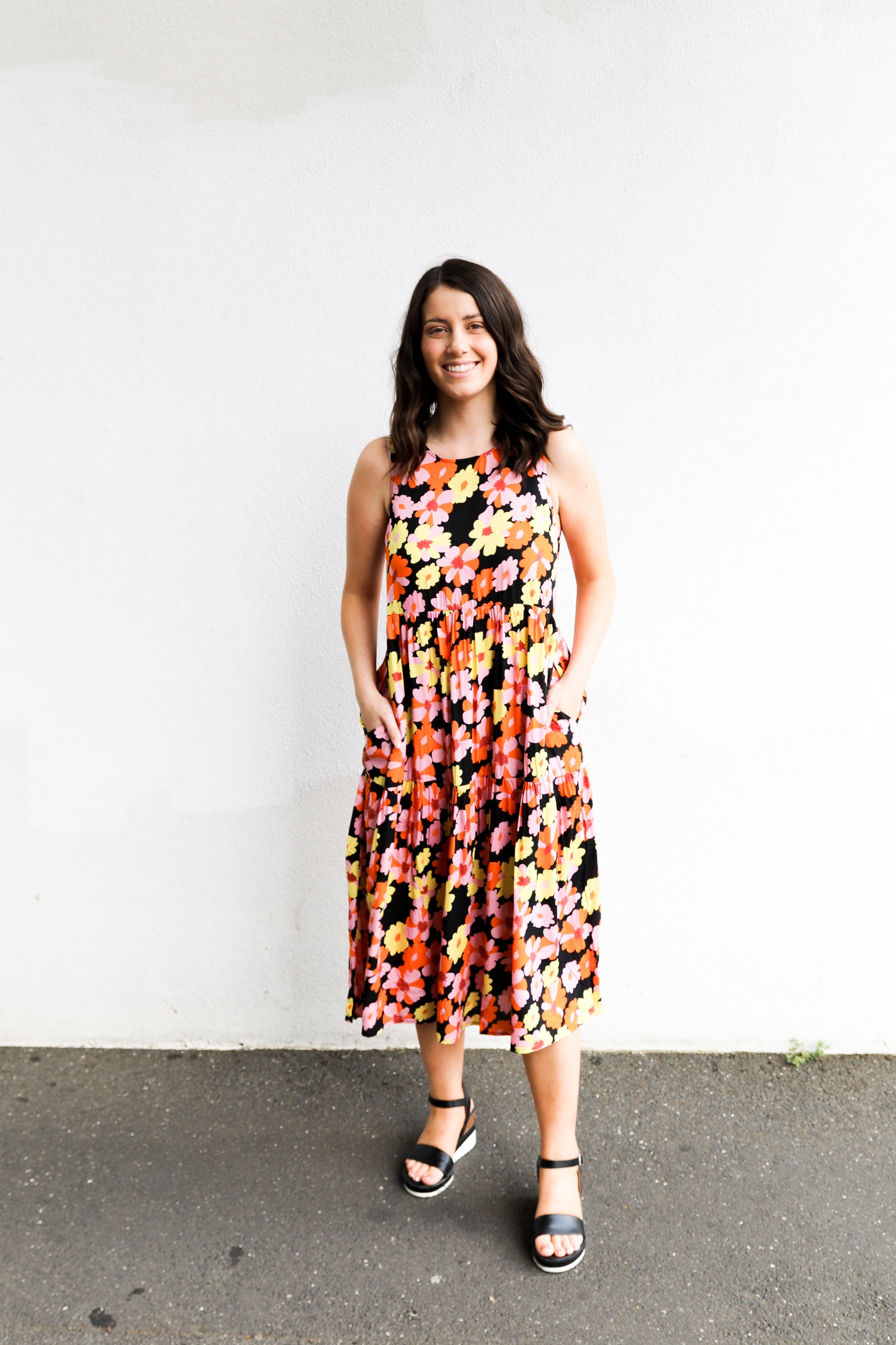 Dorit Dress (Black Floral Multi)