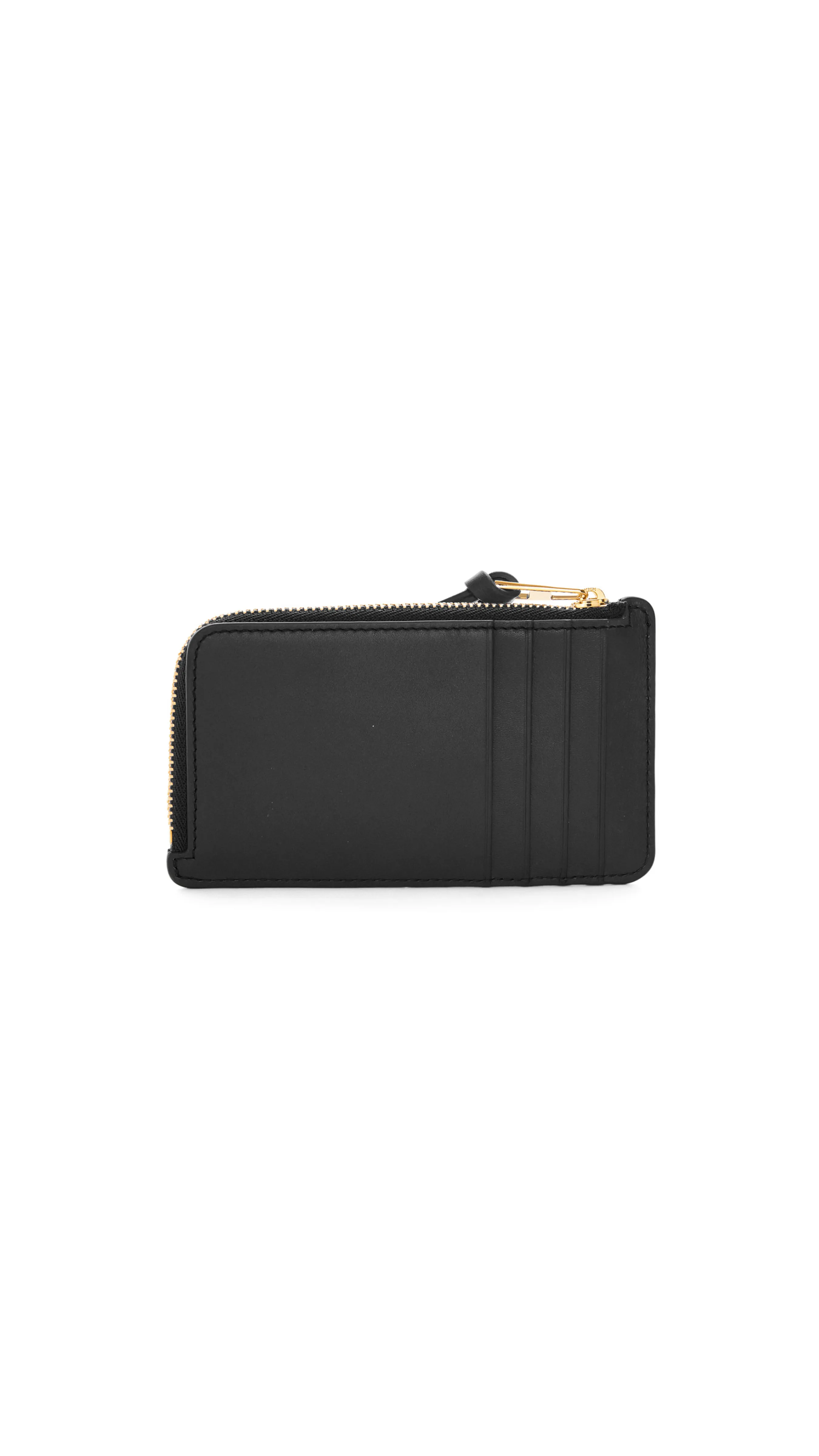 Embossed Loewe Coin Cardholder In Shiny Nappa Calfskin - Black