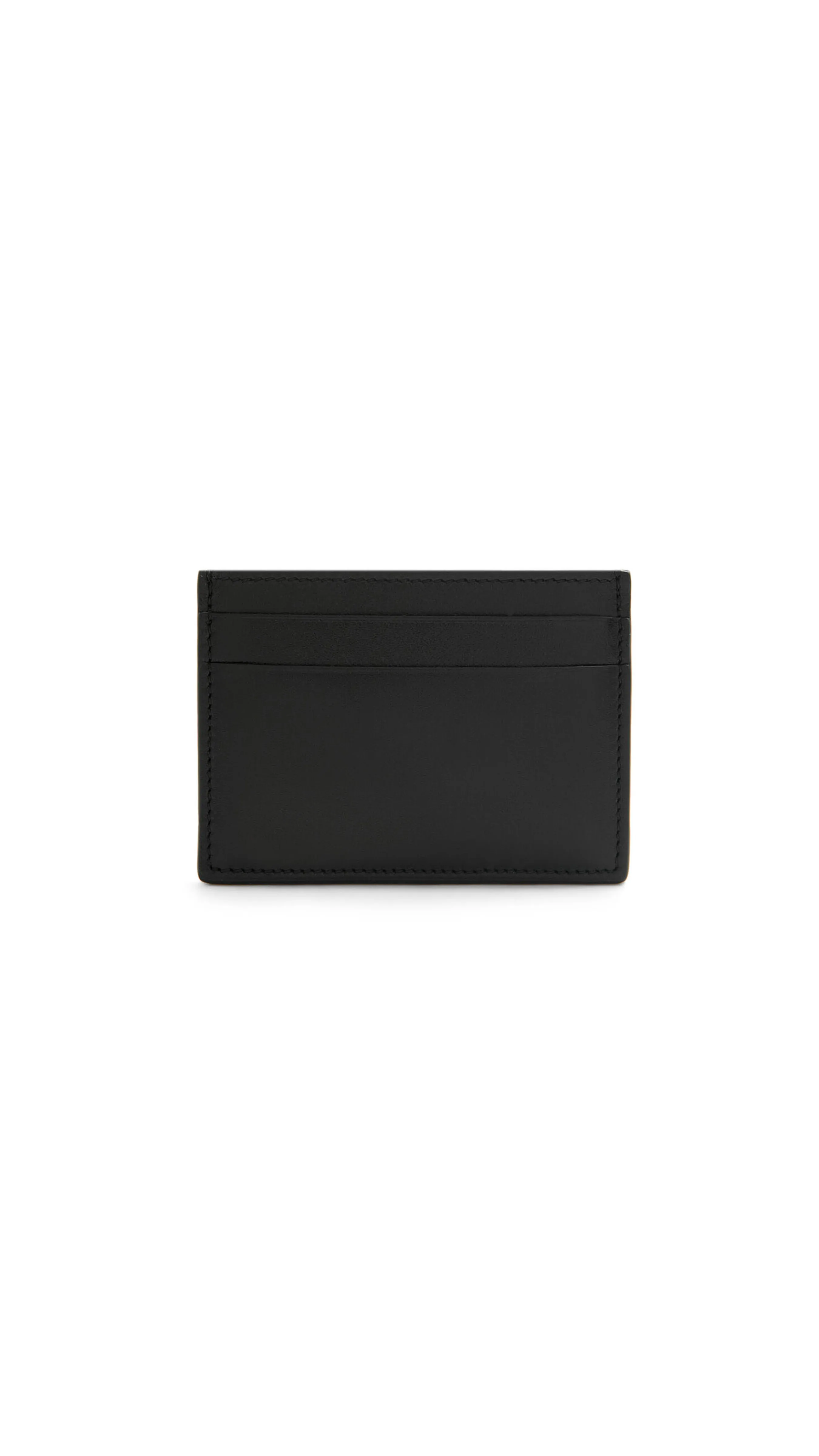 Embossed Loewe Plain Cardholder In Shiny Nappa Calfskin - Black