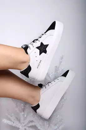 Epic Black Rhinestone Sneaker