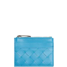 Flat Cardholder Zip Intrecciato, Swimming Pool