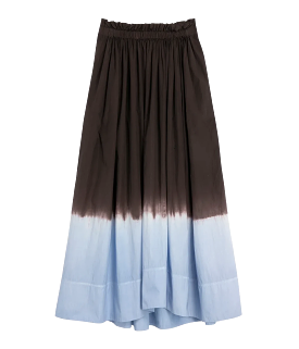 Gina Skirt in Sky Blue and Fudge