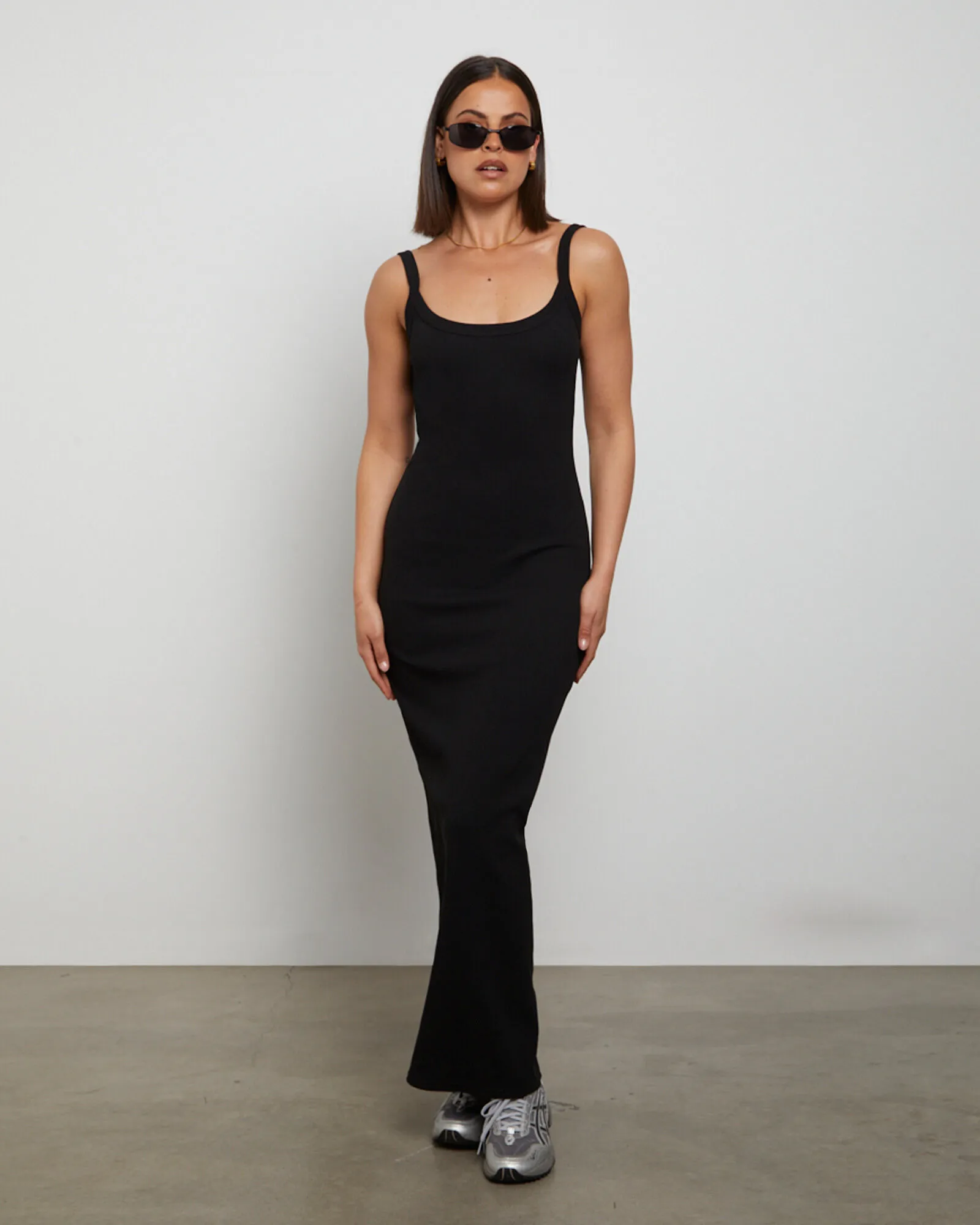 GP Co. Basics Backless Midi Dress in Black