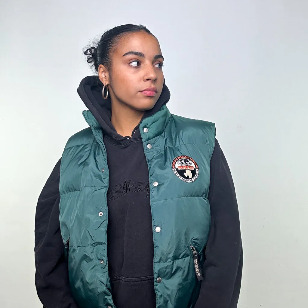 Green 90s Napapijri Puffer Jacket Coat Gilet (S)