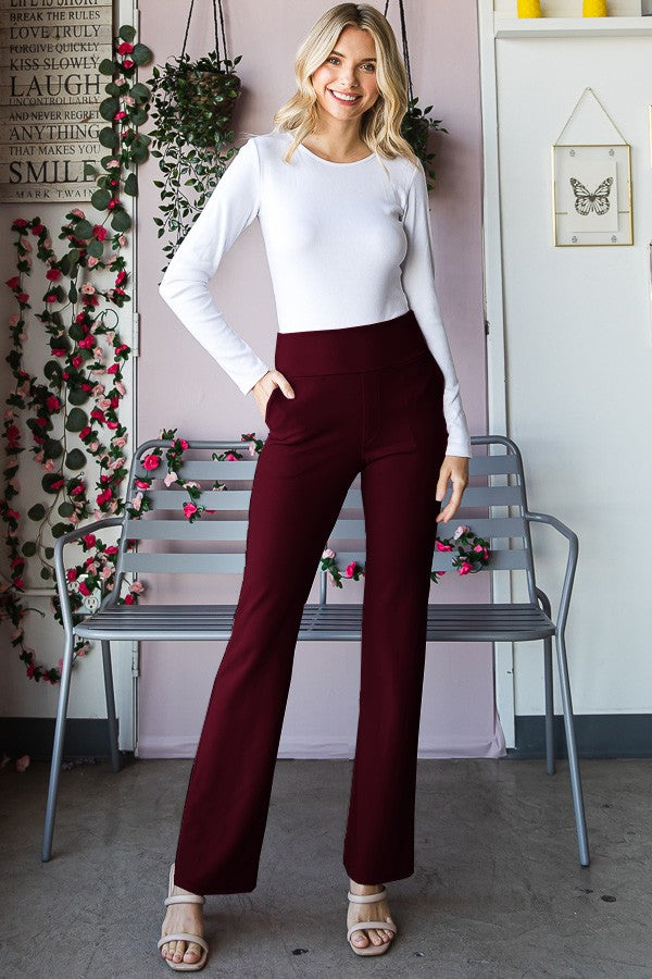 Heimish Flare Pants with Wide Waist Band