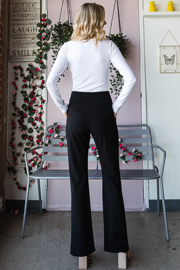 Heimish Flare Pants with Wide Waist Band