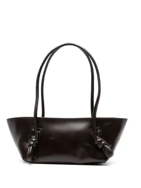 HEREU Mini Leather Shoulder Handbag with Knot Detailing