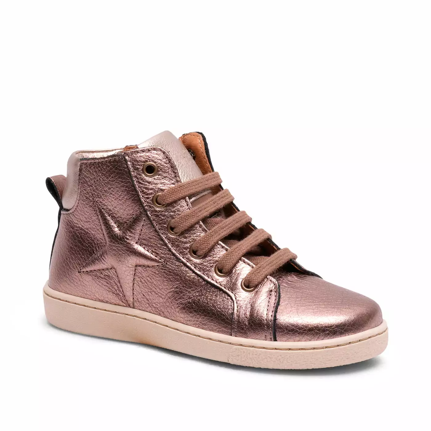 High Sneaker Rose Gold Metallic