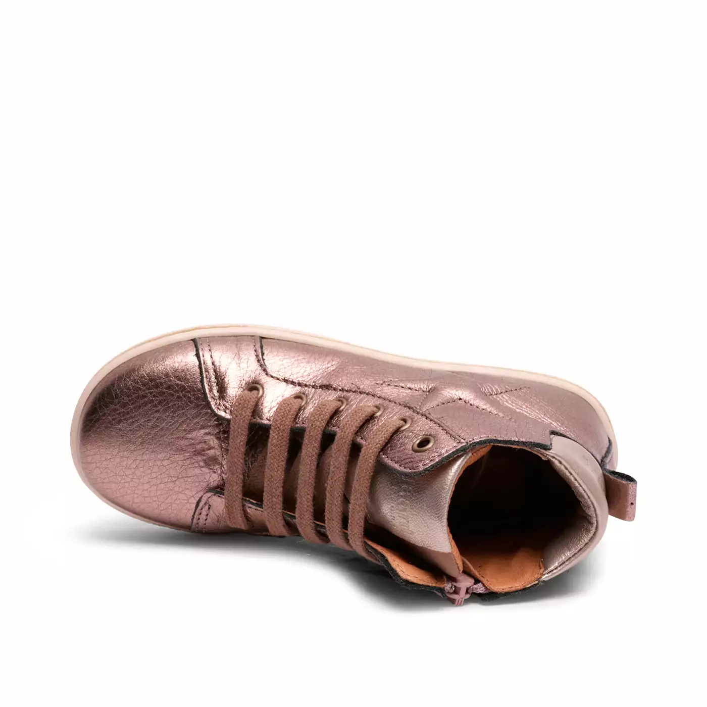 High Sneaker Rose Gold Metallic